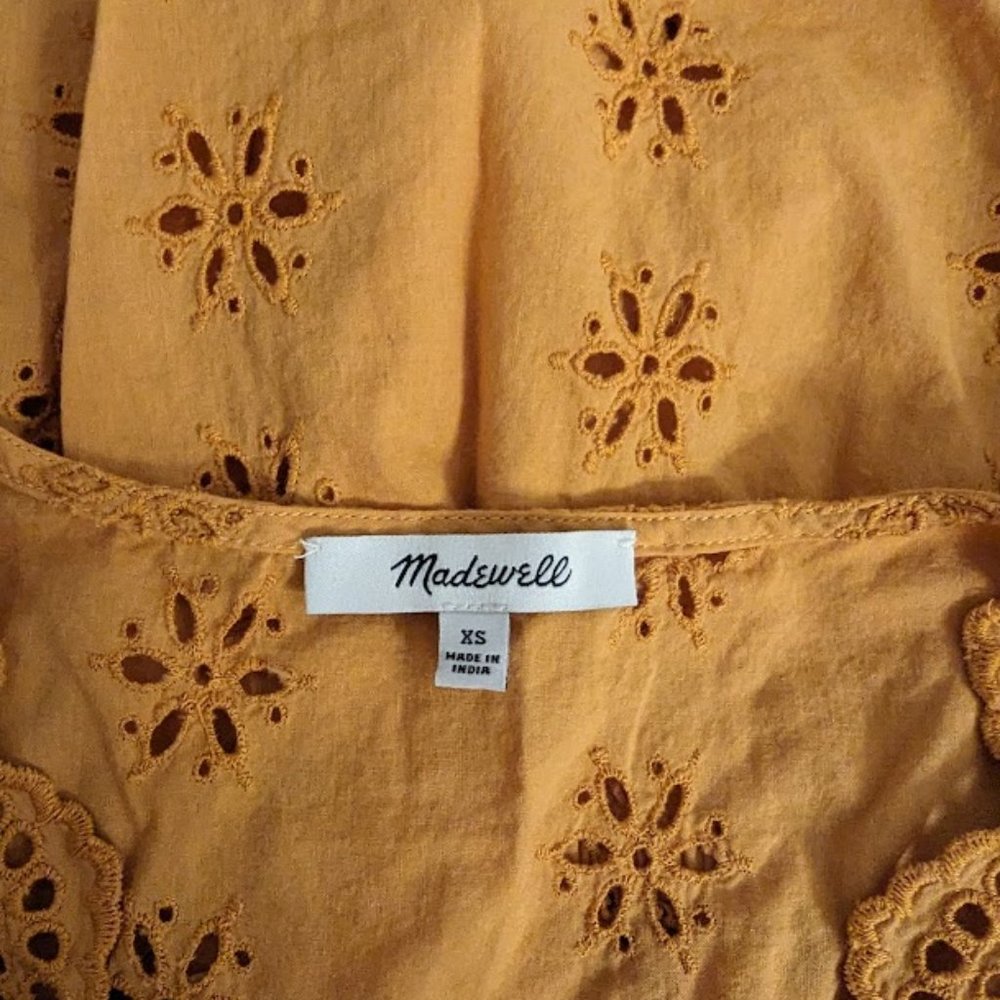 Madewell eyelet wrap blouse, size XS - Picture 2 of 3